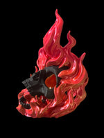 Flaming Skull Tea Light Holder
