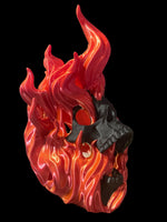 Flaming Skull Tea Light Holder