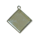 Pewter diamond setting frame - 1.5625"