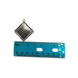 Pewter diamond setting frame - 1.5625"