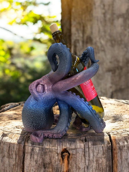 Wine bottle holder, octopus