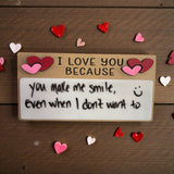 “I Love You Because” Dry Erase Magnet